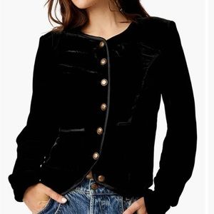 Brand New with tags. FREE PEOPLE black jacket